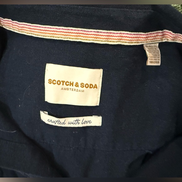 Scotch & Soda Dark Blue Casual Button Down Shirt - Picture 3 of 4